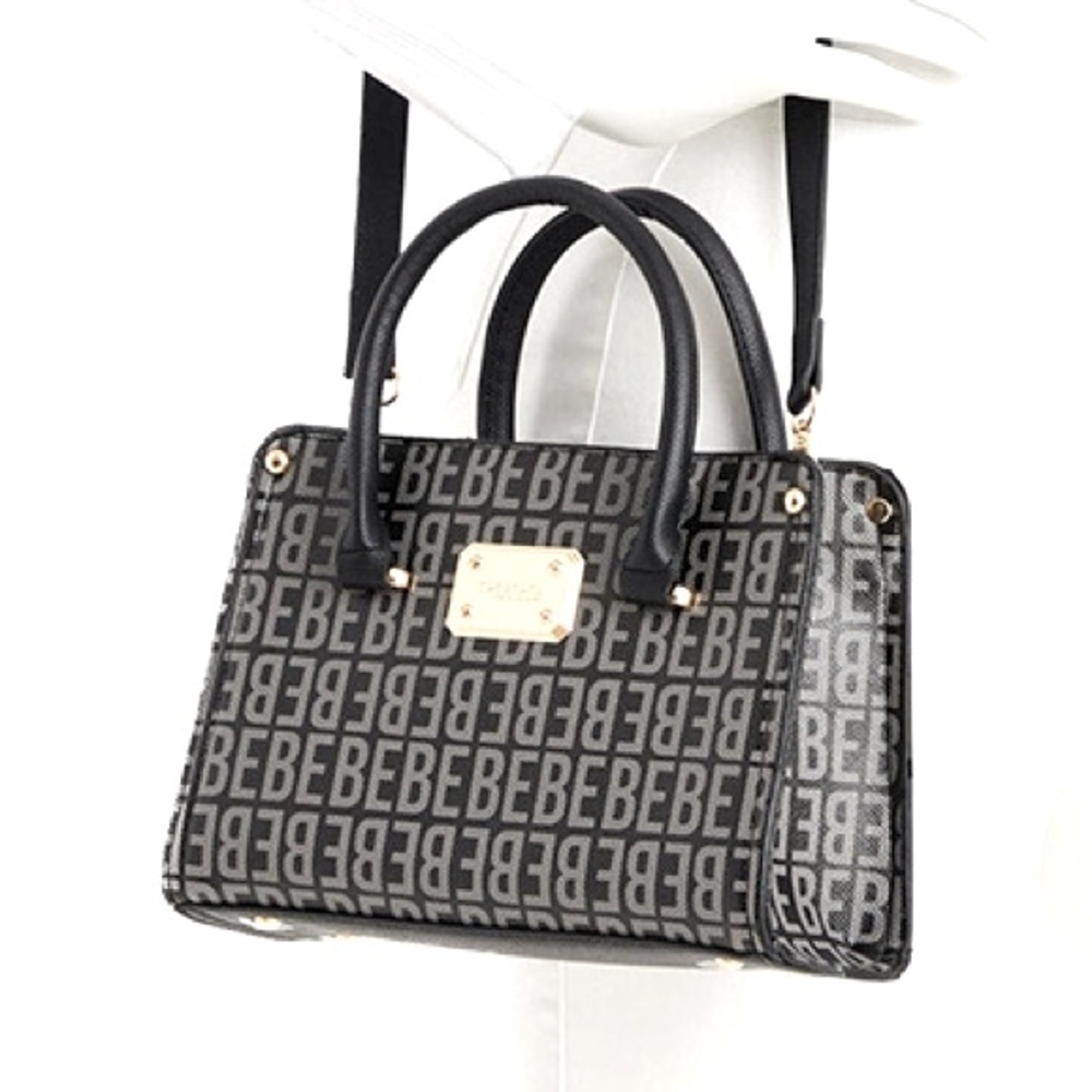 NWT Bebe Black James Small Satchel BG13